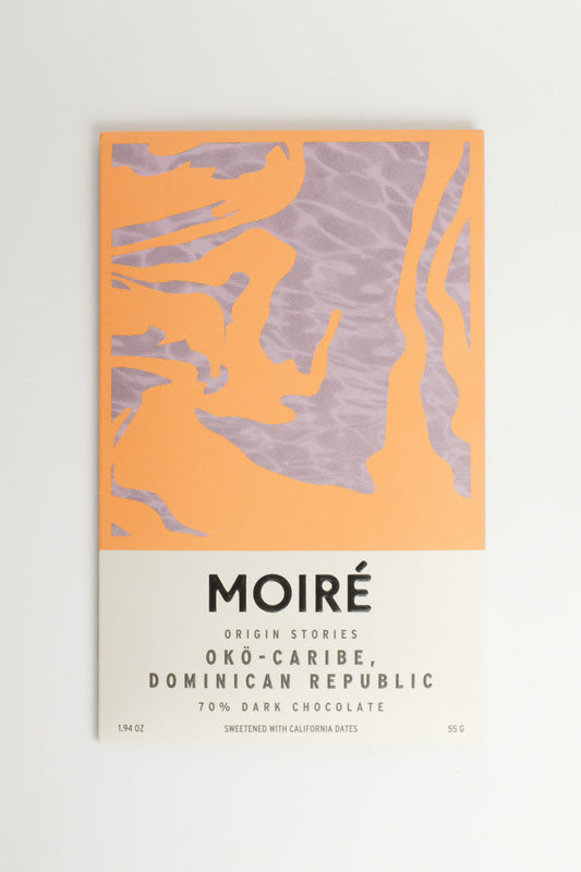 MOIRE´ ORIGIN STORIES: Okö-Caribe, Dominican Republic 70% Dark Chocolate