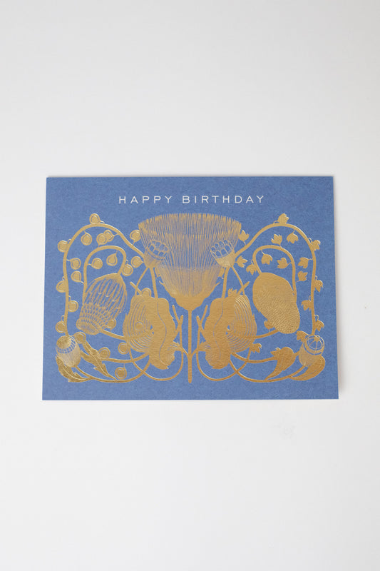 Cobalt Birthday Card