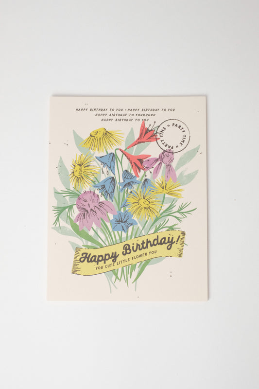 Cute Little Flower Birthday Card