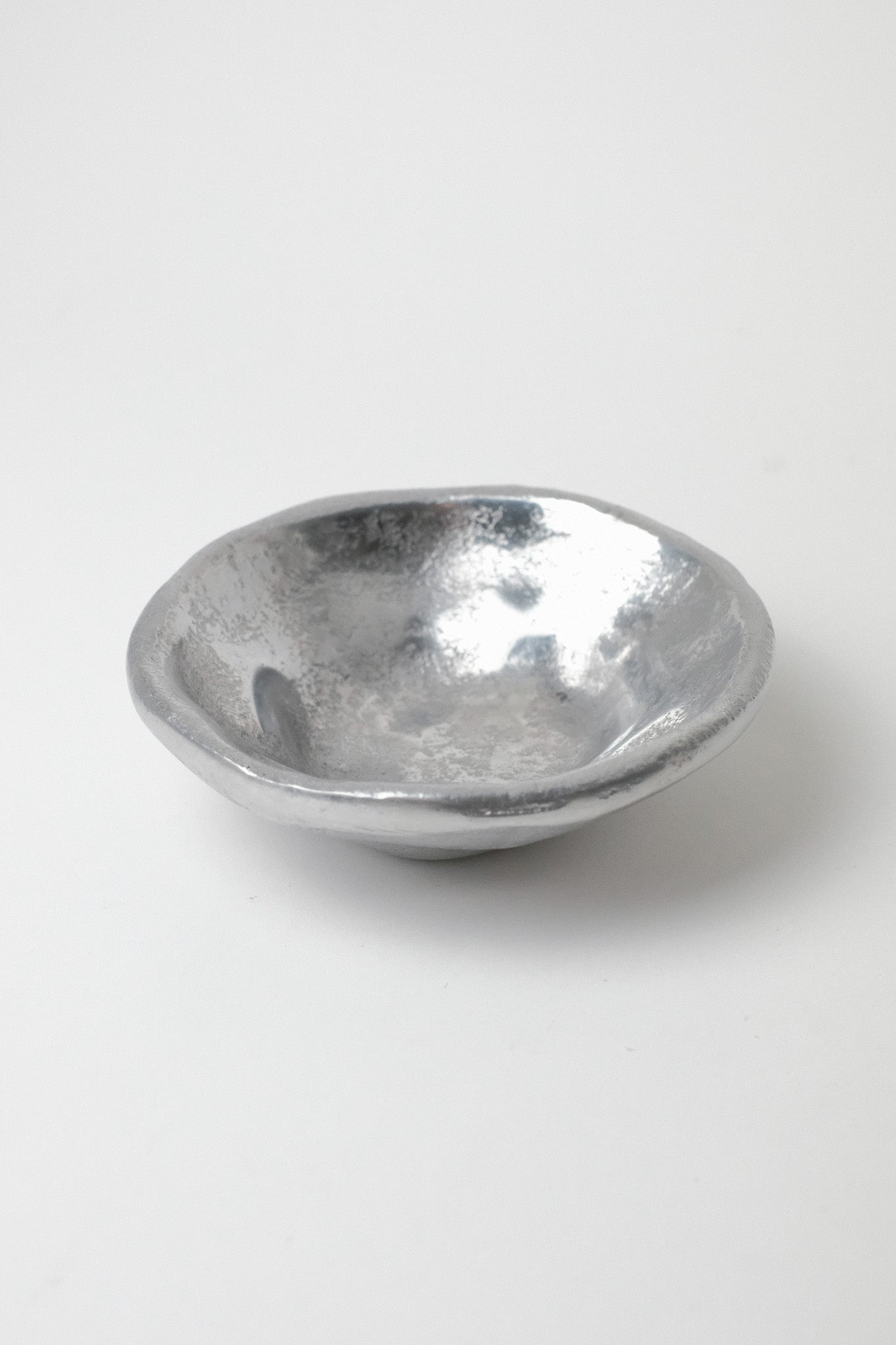 Silver Textured Serving Bowl