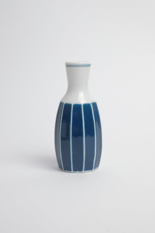 Small Vintage White & Blue Vase