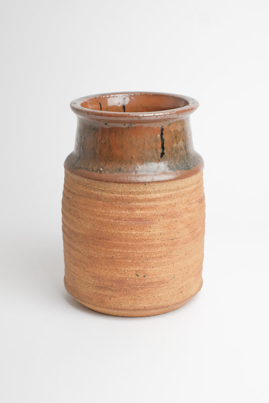 Vintage Ceramic Brown Vase 7"